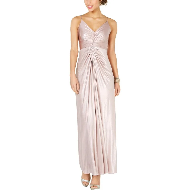 Adrianna Papell Women's Jersey Metallic Evening Dress Pink