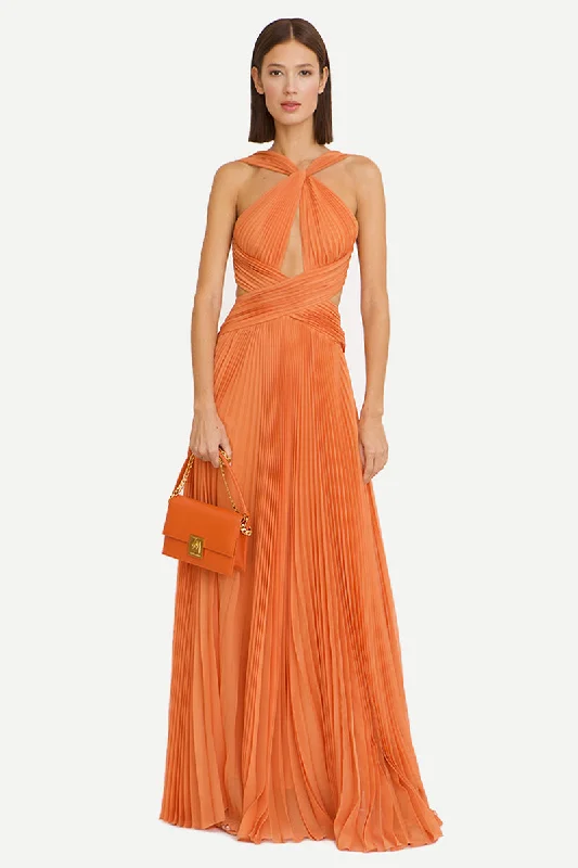 Arabella Chiffon Backless Maxi Dress