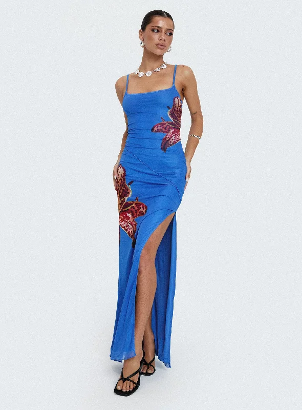 Bespoke Maxi Dress Blue