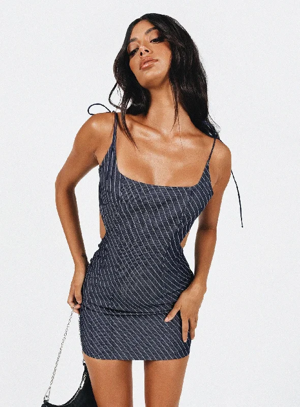 Diez Mini Dress Denim Stripe