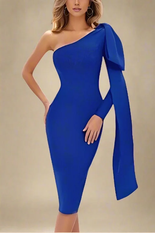 Lela Long Sleeve Bandage Midi Dress - Royal Blue