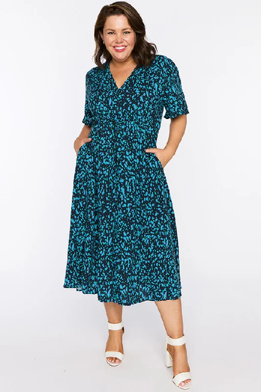 Michelle Teal Dash Dress