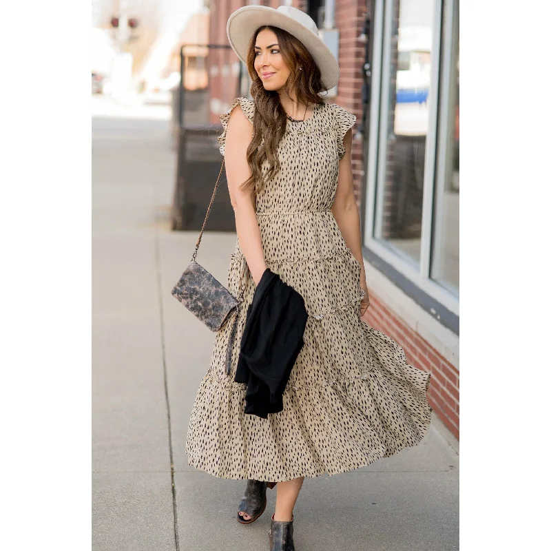 Spectacular Speckled Tiered Midi